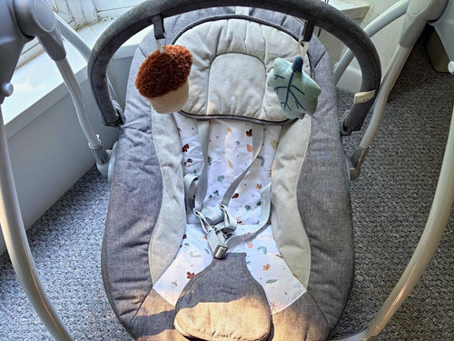 Baby swing seat with frame - with,