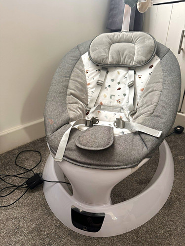 Grey white baby swing seat - baby,