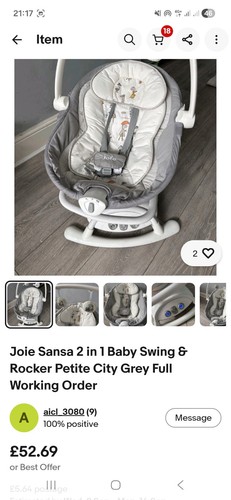 Electric swing joie baby - swing,